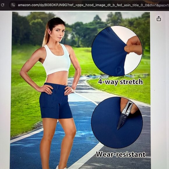 OUTDOOR VENTURES WOMEN'S ATHLETIC SHORTS - Picture 5 of 7